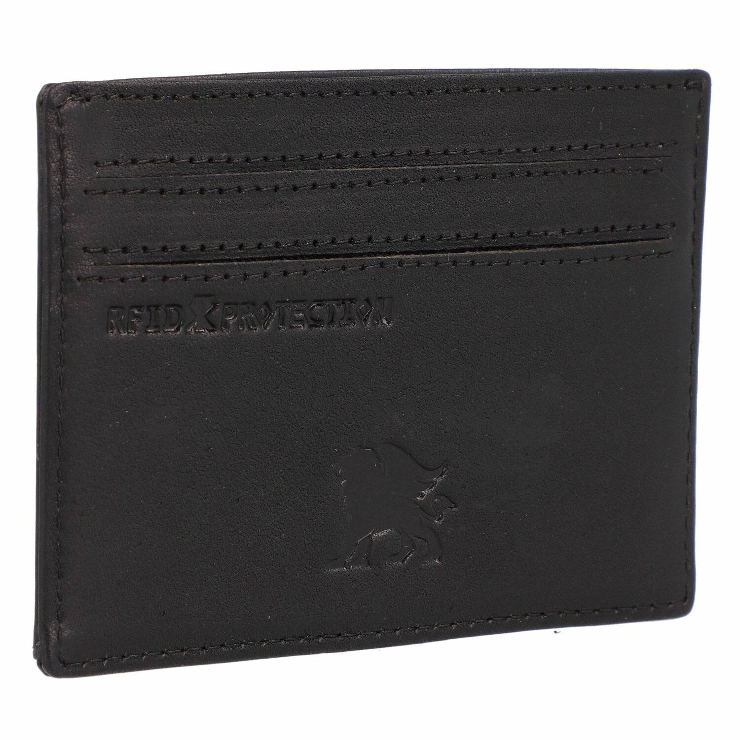 Marco | mano Leder schwarz Don RFID Kreditkartenetui bei 10 cm