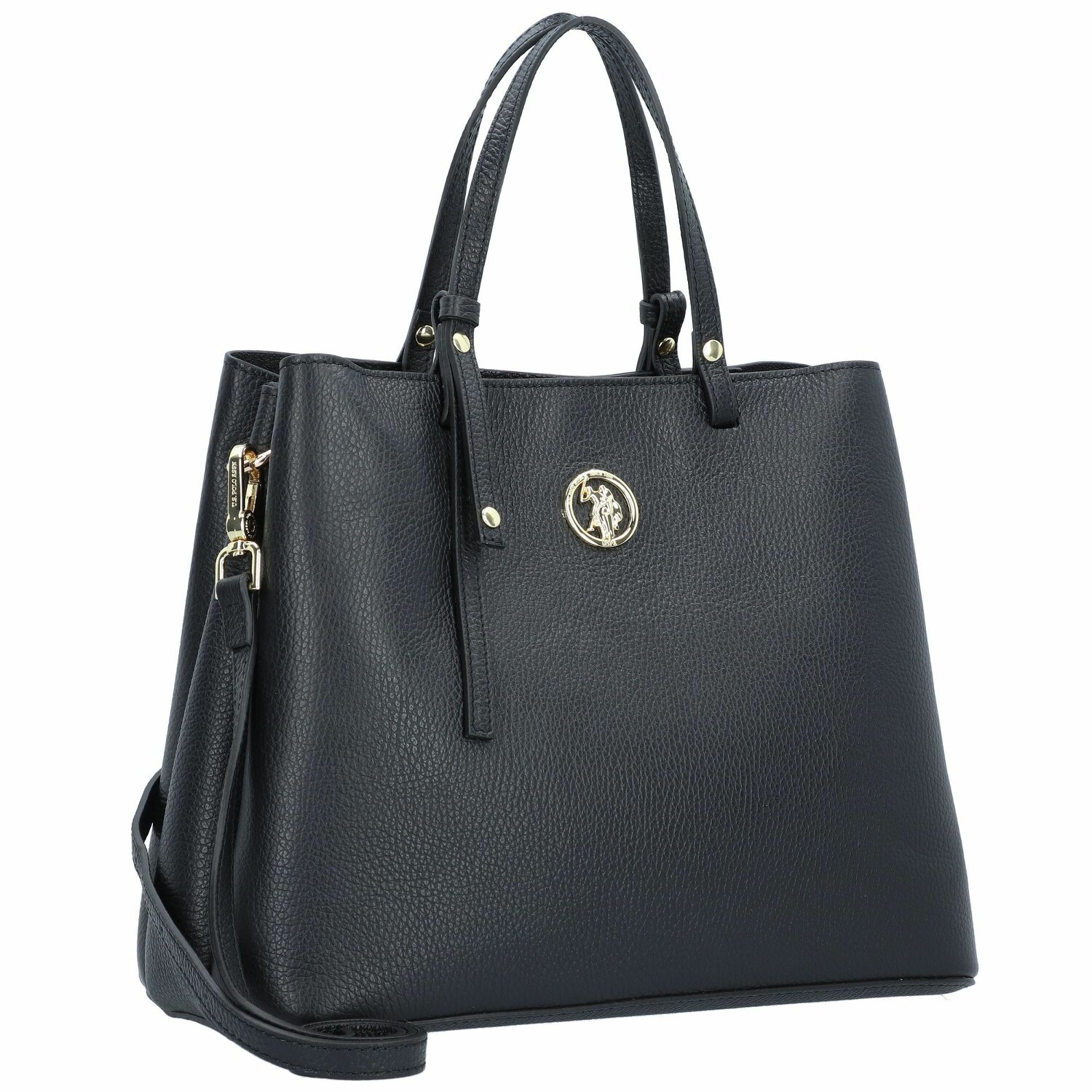 U.S. Polo Assn. Arlington Handtasche Leder 32 cm black | bei welovebags.de