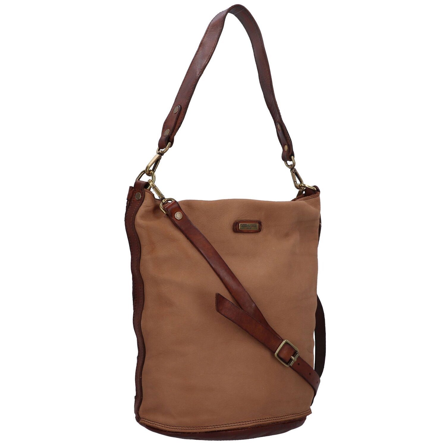 Caterina Lucchi Schultertasche Leder 30 cm cognac bei welovebags.de