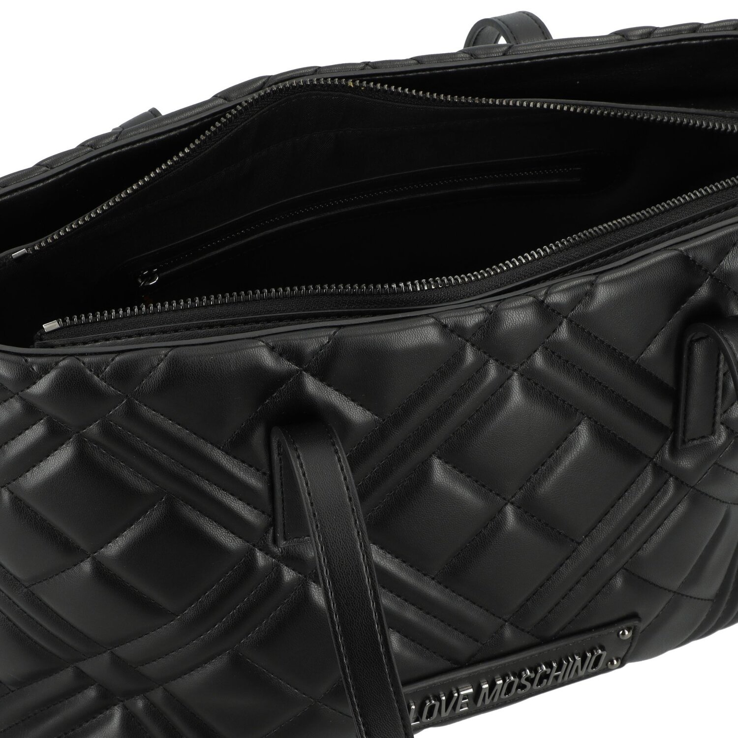 Love moschino quilted logo shopper sale